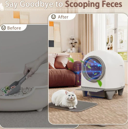 Warcat® Smart Cat Litter Box – Self-Cleaning & Odor-Free